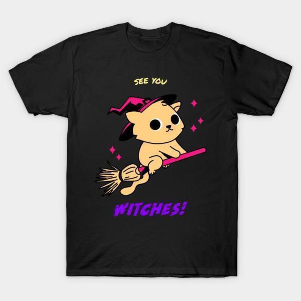 Halloween Cute Cat See You Witches Tshirt
